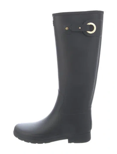 Pre-owned Hunter Rubber Rain Boots In Blue