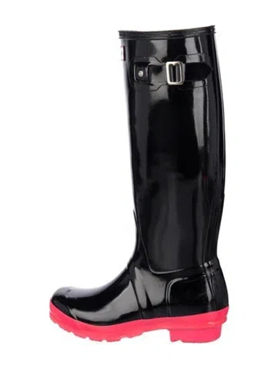 Pre-owned Hunter Rubber Rain Boots In Blue