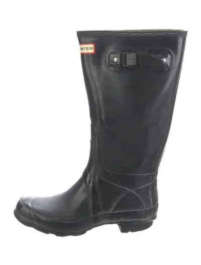Pre-owned Hunter Rubber Rain Boots In Blue