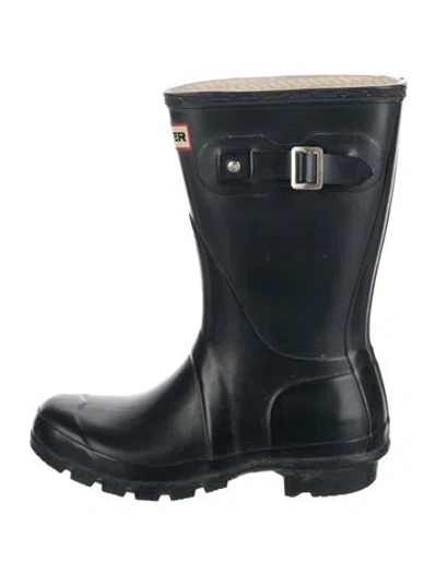 Pre-owned Hunter Rubber Rain Boots In Blue