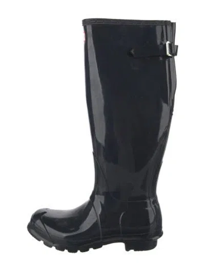 Pre-owned Hunter Rubber Rain Boots In Blue