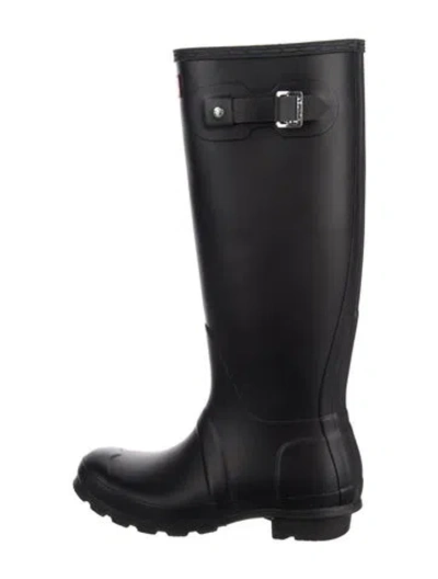 Pre-owned Hunter Rubber Rain Boots In Blue