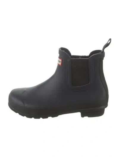 Pre-owned Hunter Rubber Rain Boots In Blue