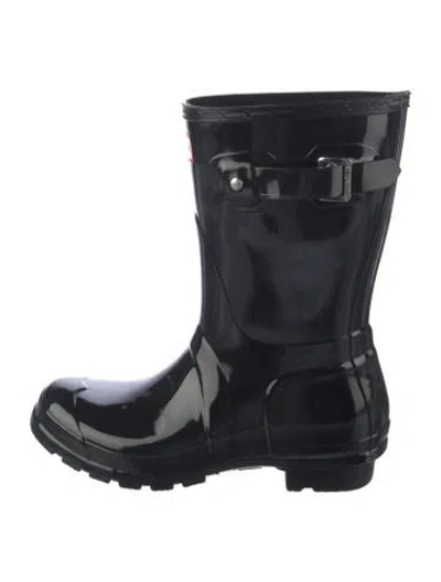Pre-owned Hunter Rubber Rain Boots In Blue