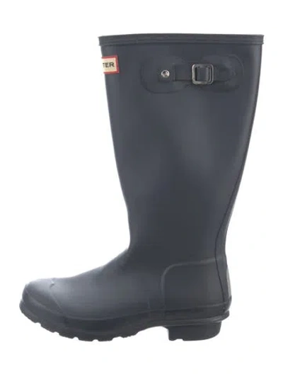 Pre-owned Hunter Rubber Rain Boots In Blue