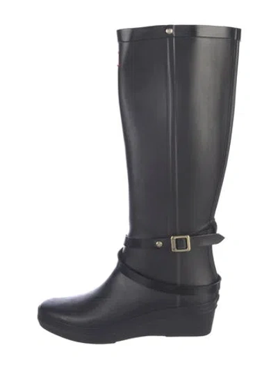 Pre-owned Hunter Rubber Rain Boots In Blue