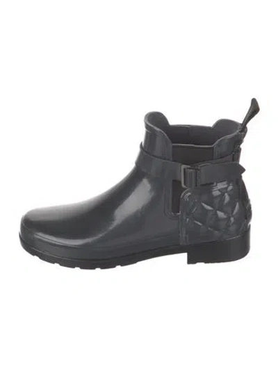 Pre-owned Hunter Rubber Rain Boots In Blue
