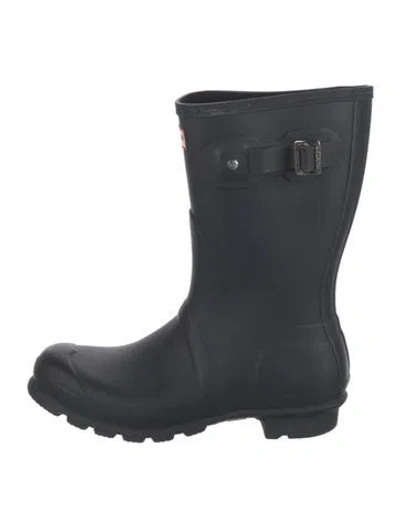 Pre-owned Hunter Rubber Rain Boots In Blue