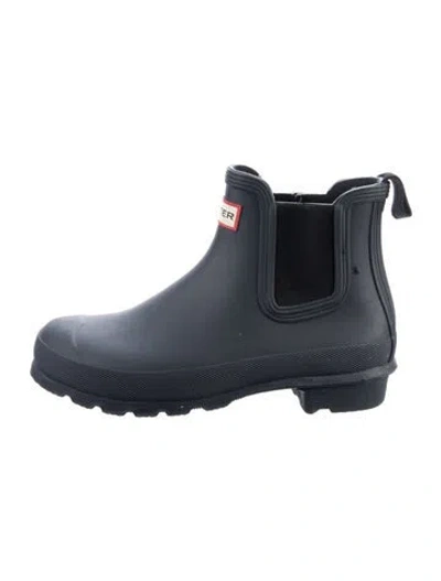 Pre-owned Hunter Rubber Rain Boots In Blue