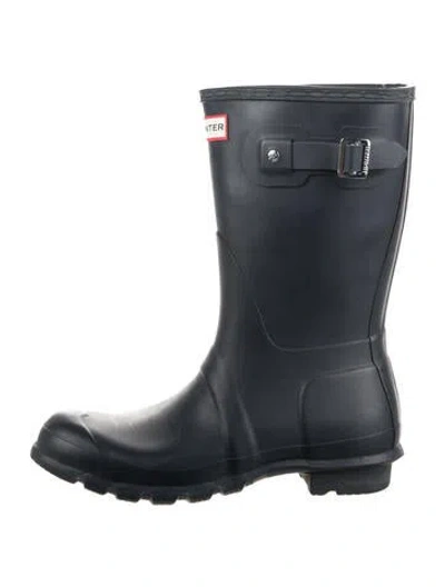 Pre-owned Hunter Rubber Rain Boots In Blue