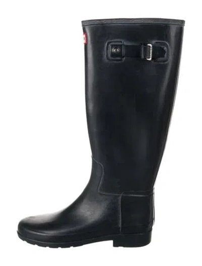 Pre-owned Hunter Rubber Rain Boots In Blue