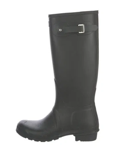 Pre-owned Hunter Rubber Rain Boots In Blue