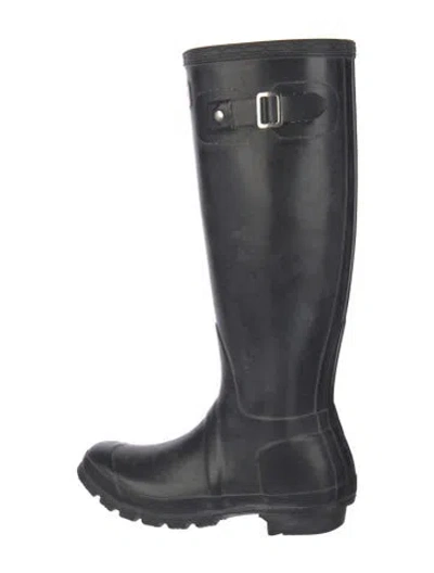 Pre-owned Hunter Rubber Rain Boots In Blue
