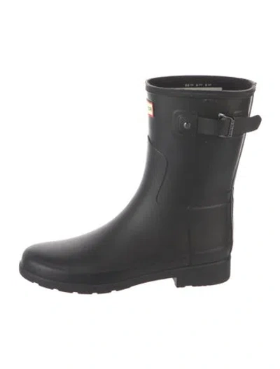 Pre-owned Hunter Rubber Rain Boots In Blue