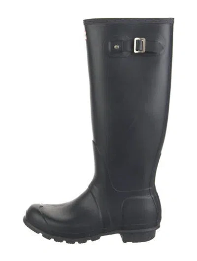 Pre-owned Hunter Rubber Rain Boots In Blue