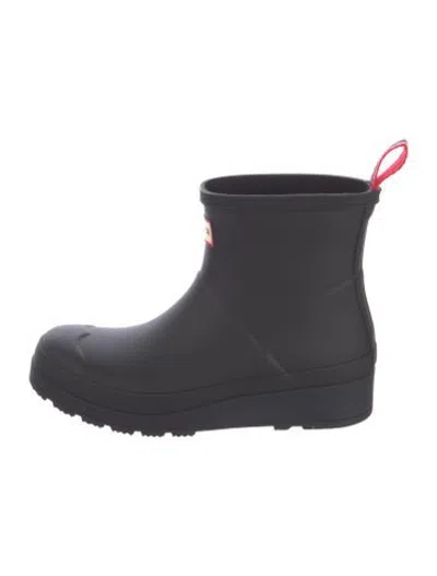 Pre-owned Hunter Rubber Rain Boots In Blue