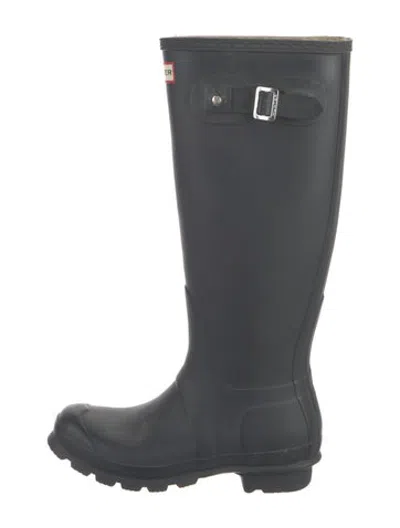 Pre-owned Hunter Rubber Rain Boots In Blue
