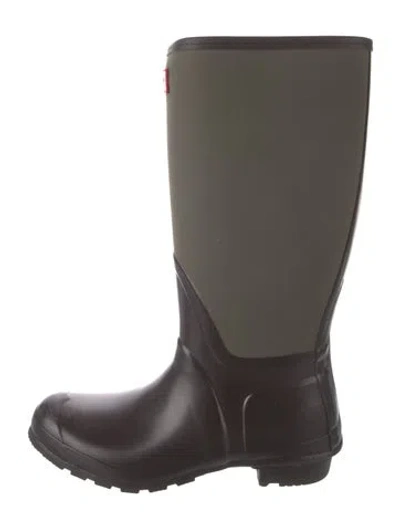Pre-owned Hunter Rubber Rain Boots In Brown