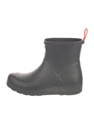 Pre-owned Hunter Rubber Rain Boots In Gray
