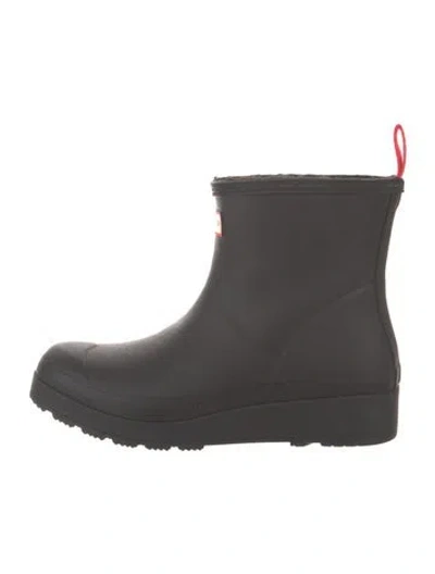 Pre-owned Hunter Rubber Rain Boots In Gray