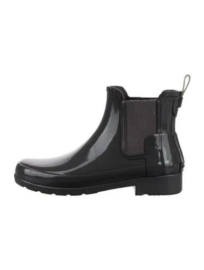 Pre-owned Hunter Rubber Rain Boots In Gray