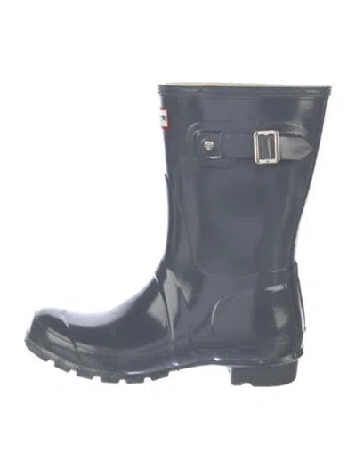 Pre-owned Hunter Rubber Rain Boots In Gray