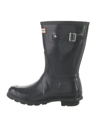 Pre-owned Hunter Rubber Rain Boots In Gray
