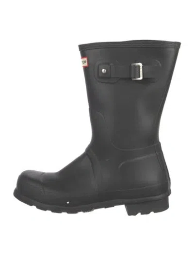 Pre-owned Hunter Rubber Rain Boots In Gray