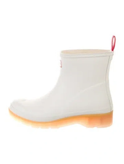 Pre-owned Hunter Rubber Rain Boots In Gray