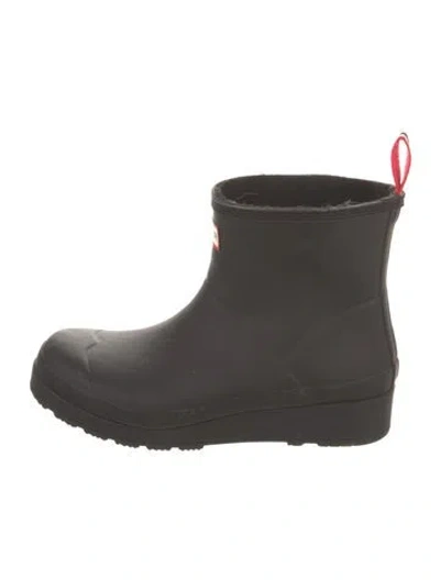 Pre-owned Hunter Rubber Rain Boots In Gray