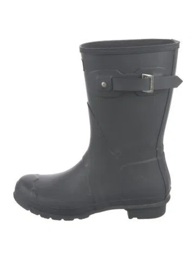 Pre-owned Hunter Rubber Rain Boots In Gray