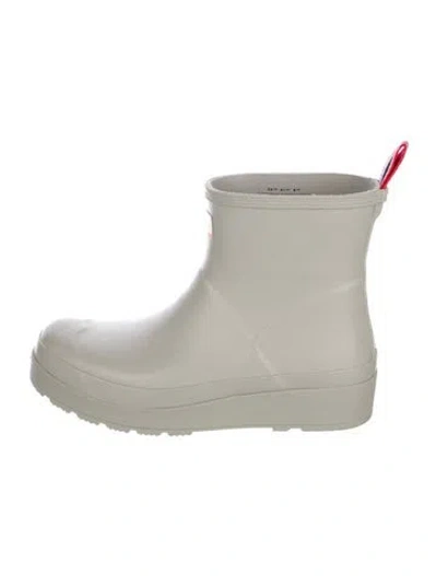 Pre-owned Hunter Rubber Rain Boots In Gray