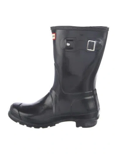 Pre-owned Hunter Rubber Rain Boots In Gray
