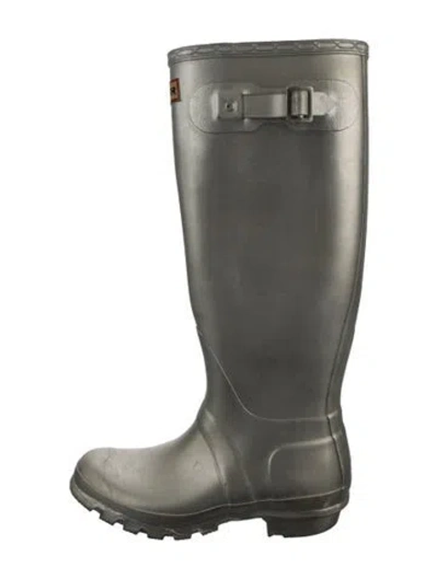 Pre-owned Hunter Rubber Rain Boots In Gray