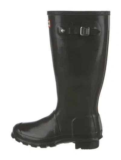 Pre-owned Hunter Rubber Rain Boots In Green