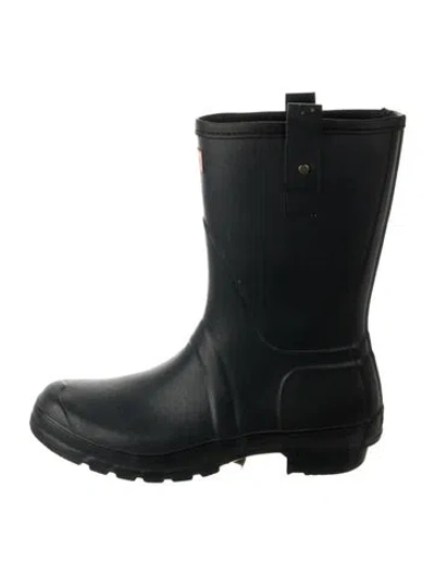 Pre-owned Hunter Rubber Rain Boots In Green