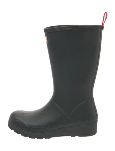 Pre-owned Hunter Rubber Rain Boots In Green