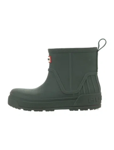 Pre-owned Hunter Rubber Rain Boots In Green