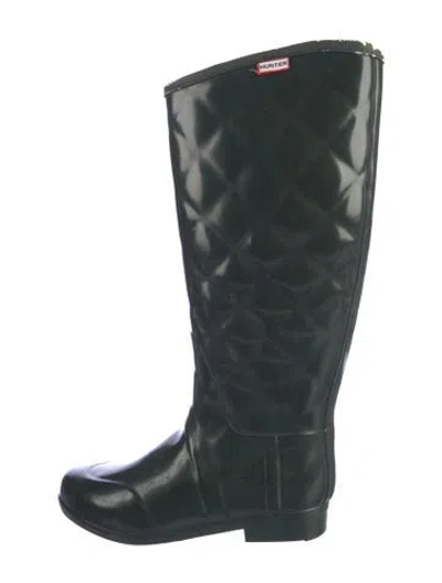 Pre-owned Hunter Rubber Rain Boots In Green