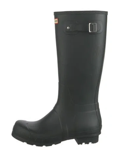 Pre-owned Hunter Rubber Rain Boots In Green
