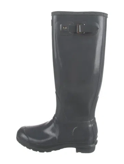 Pre-owned Hunter Rubber Rain Boots In Grey