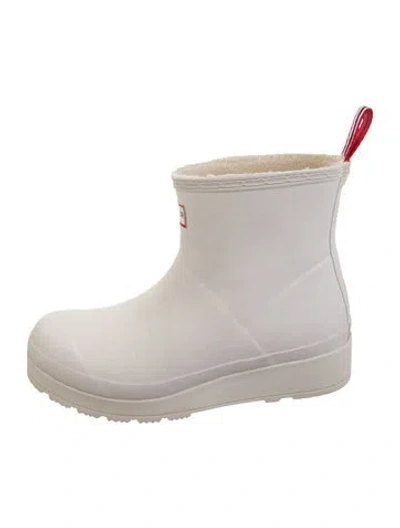 Pre-owned Hunter Rubber Rain Boots In Grey