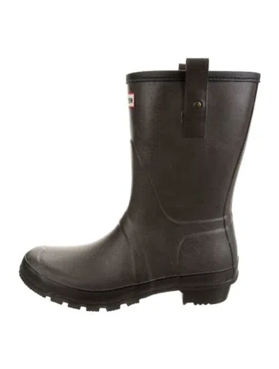 Pre-owned Hunter Rubber Rain Boots In Grey
