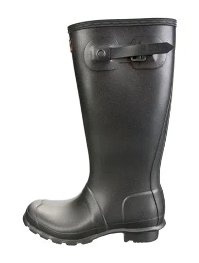Pre-owned Hunter Rubber Rain Boots In Grey