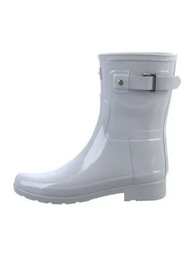 Pre-owned Hunter Rubber Rain Boots In Grey