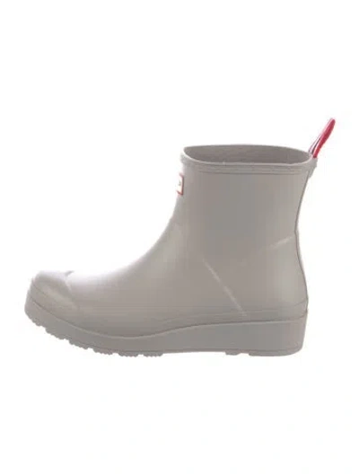 Pre-owned Hunter Rubber Rain Boots In Grey