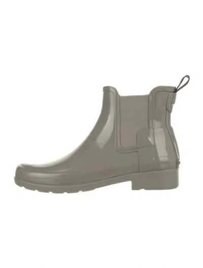 Pre-owned Hunter Rubber Rain Boots In Neutral