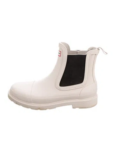 Pre-owned Hunter Rubber Rain Boots In Neutral