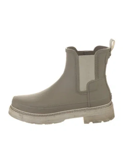 Pre-owned Hunter Rubber Rain Boots In Neutral