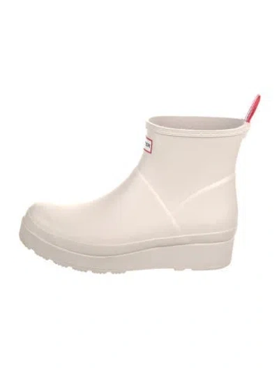 Pre-owned Hunter Rubber Rain Boots In Neutral